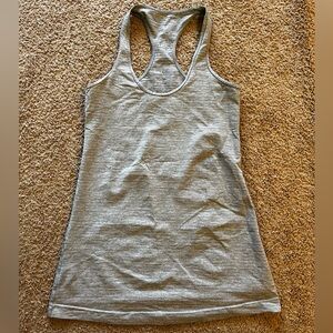 Lululemon tank top with racerback, gray size 6